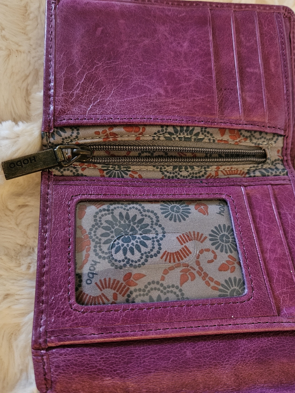 SOLD✨️HOBO Robin-Purple Vintage-Style Frame Wallet Clutch - Picture 4 of 6